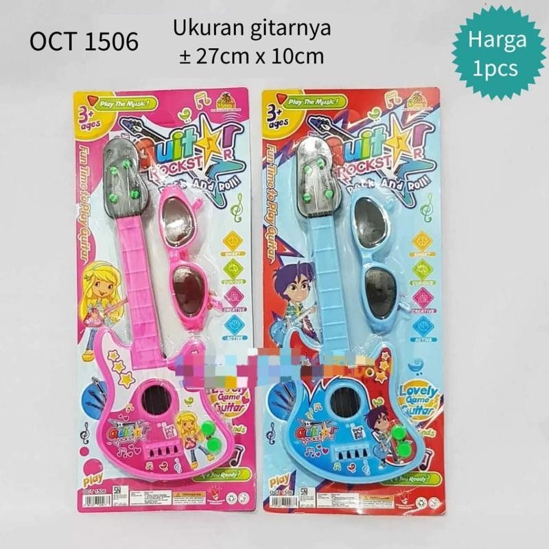 ( BISA COD ) Mainan edukasi anak gitar + kacamata / gitar gitaran anak murah bonus kacamata