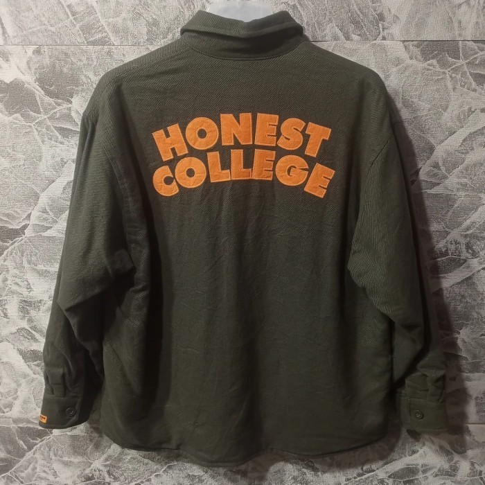 jaket pria work GU X HONEST COLLEGE tebal winter Sz XL