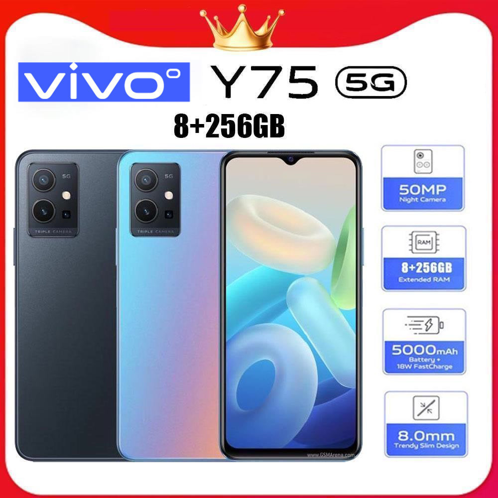 handphone VIVO y75 ram8 256GB hp smartphone