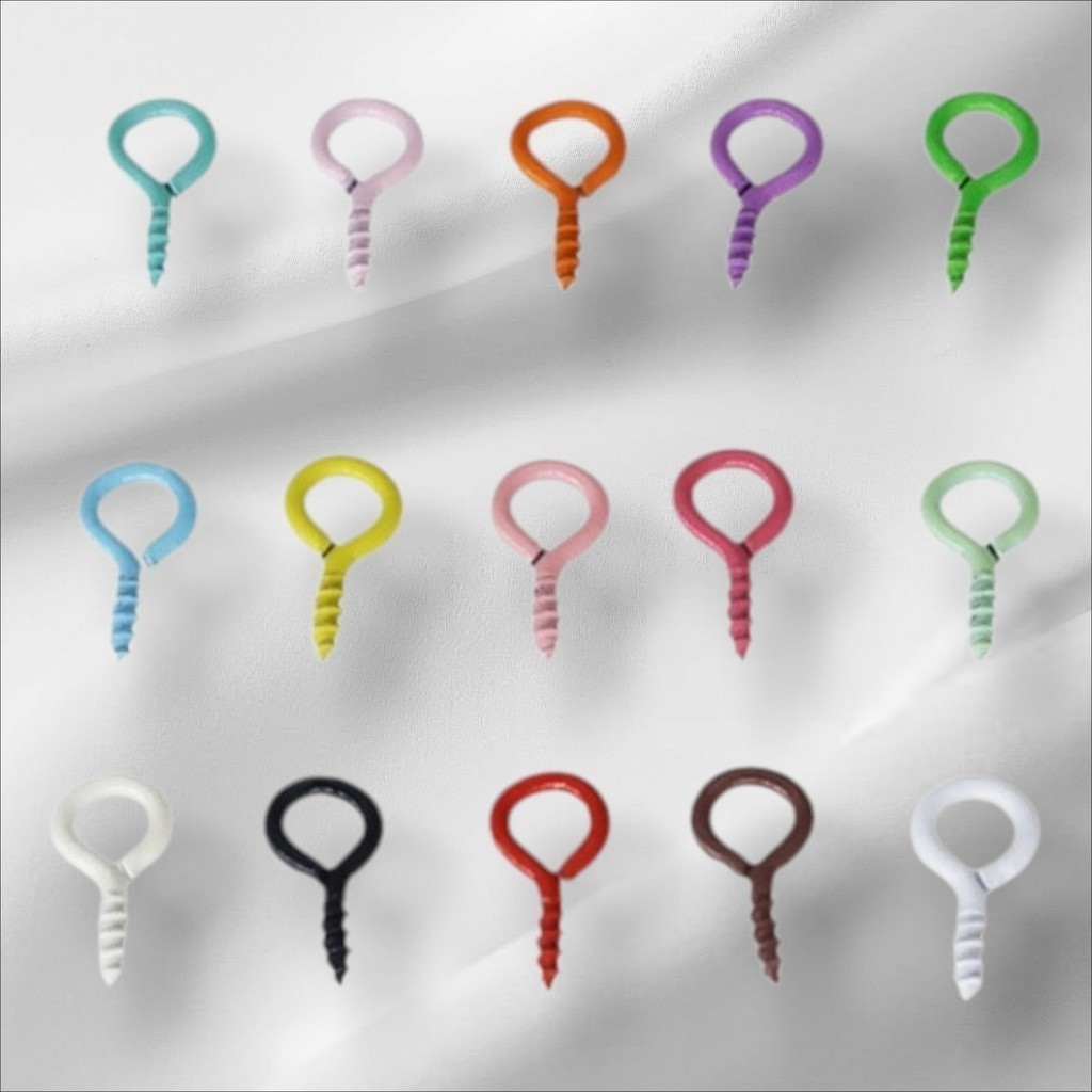 Craft DIY Mur Kait Ulir Warna-warni - Paku Ulir Kepala Bulat Ukuran Berbagai warna lengkap [IMS]