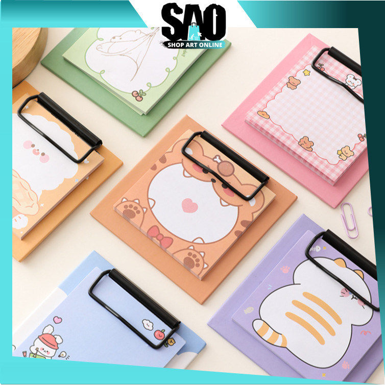 

SAO - S6372 Aesthetic Clipboard Sticky Notes / Sticky Notes Free Clipboard / Memo Pad Karakter Lucu