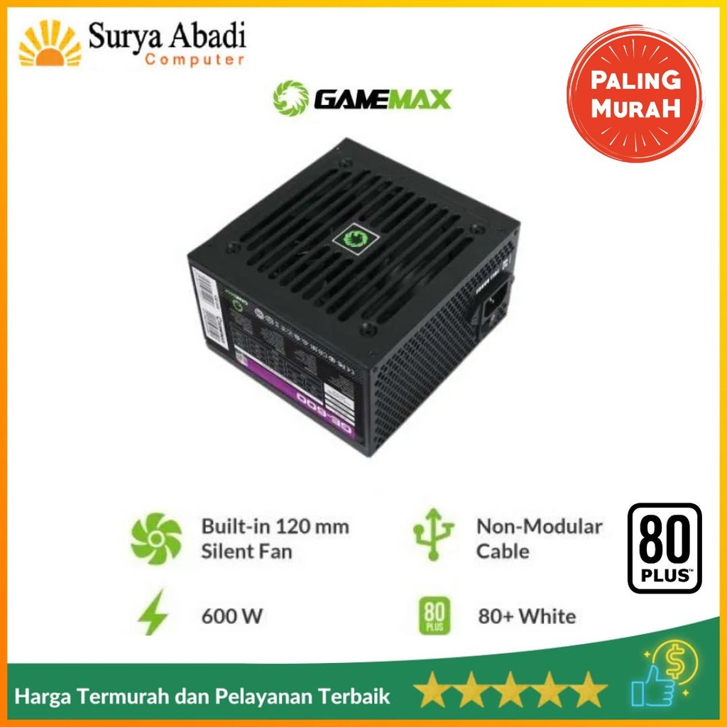 PSU Power Supply GameMax GE600 | GE-600 600Watt | PSU 600Watt