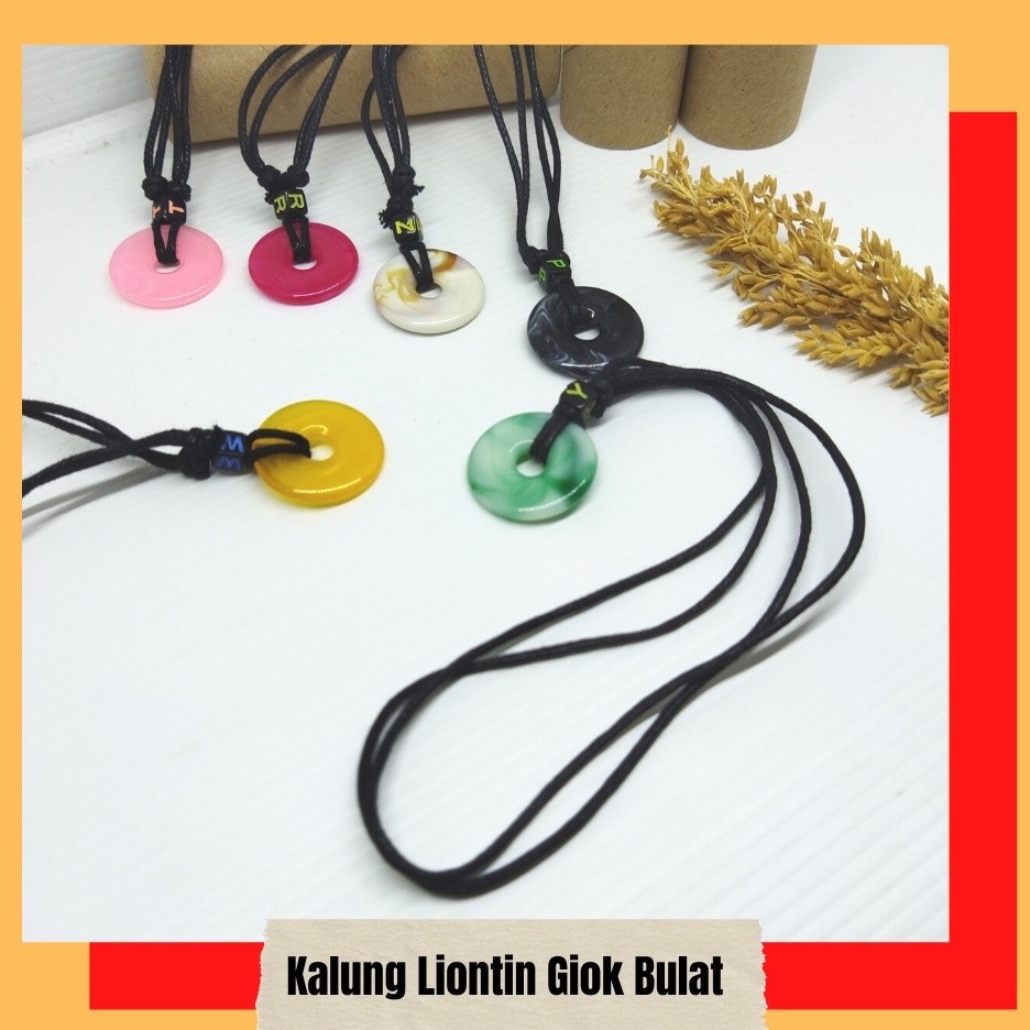 [COD]Liontin  Tali Liontin Batu Giok China Kalung Giok BULAT