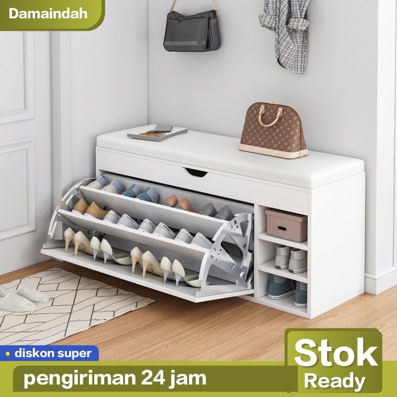 Rak Sepatu Duduk Sofa / Rak Sepatu / Rak Sepatu dan Bangku MultifungsI/ Lemari Sepatu Dengan Dudukan