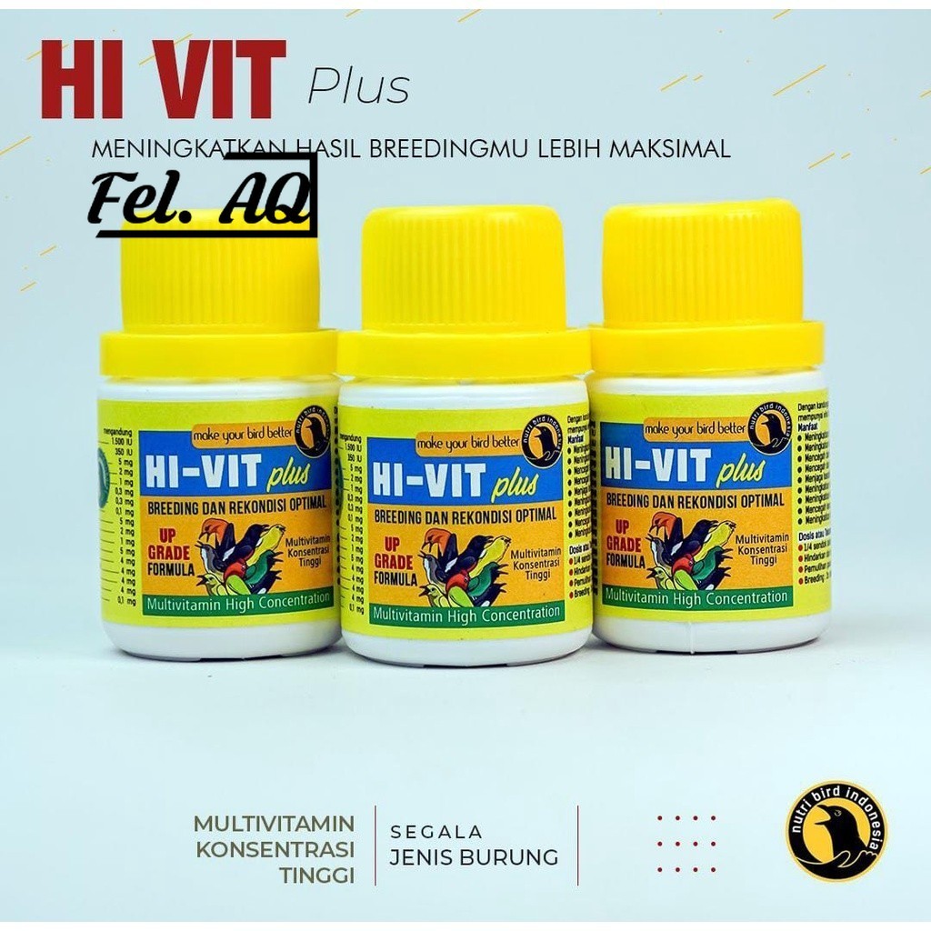 Hi VIT HI-VIT NUTRIBIRD MULTIVITAMIN TINGGI UNTUK BREEDING TERNAK SEGALA MACAM JENIS BURUNG