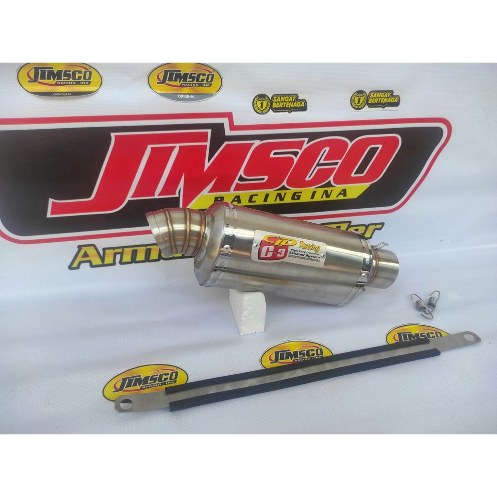 Knalpot CLD C3 Monster OVal inlet 50mm Slencer only
