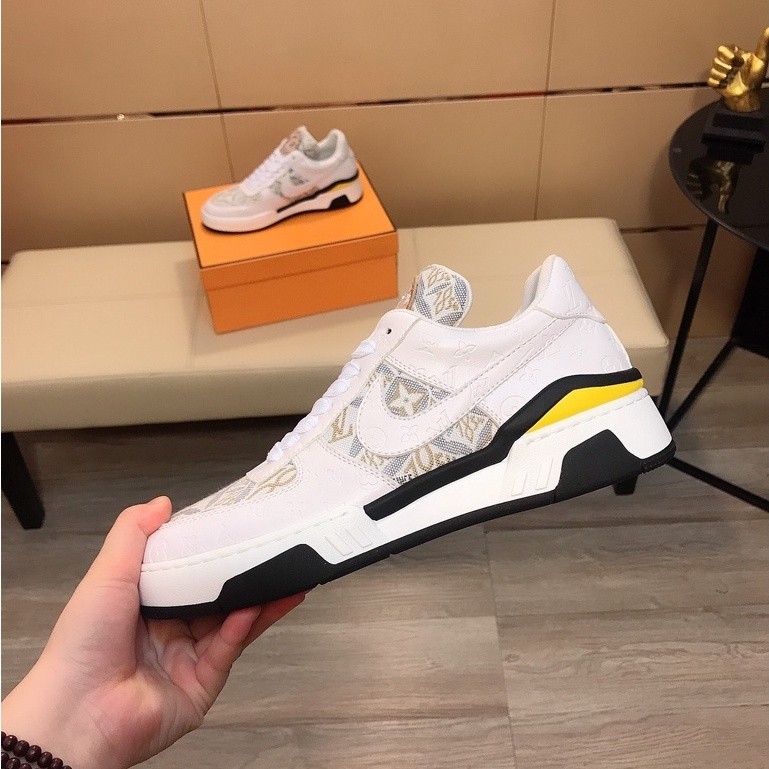 Louis Vuitton x Nike Air Force1 Low Cut Basketball Shoes Sneakers Men and Women White/Grey