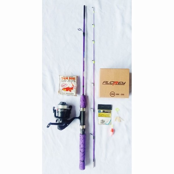 Paket Mancing Kolam Joran sambung 2 135 cm pancing ikan nila udang