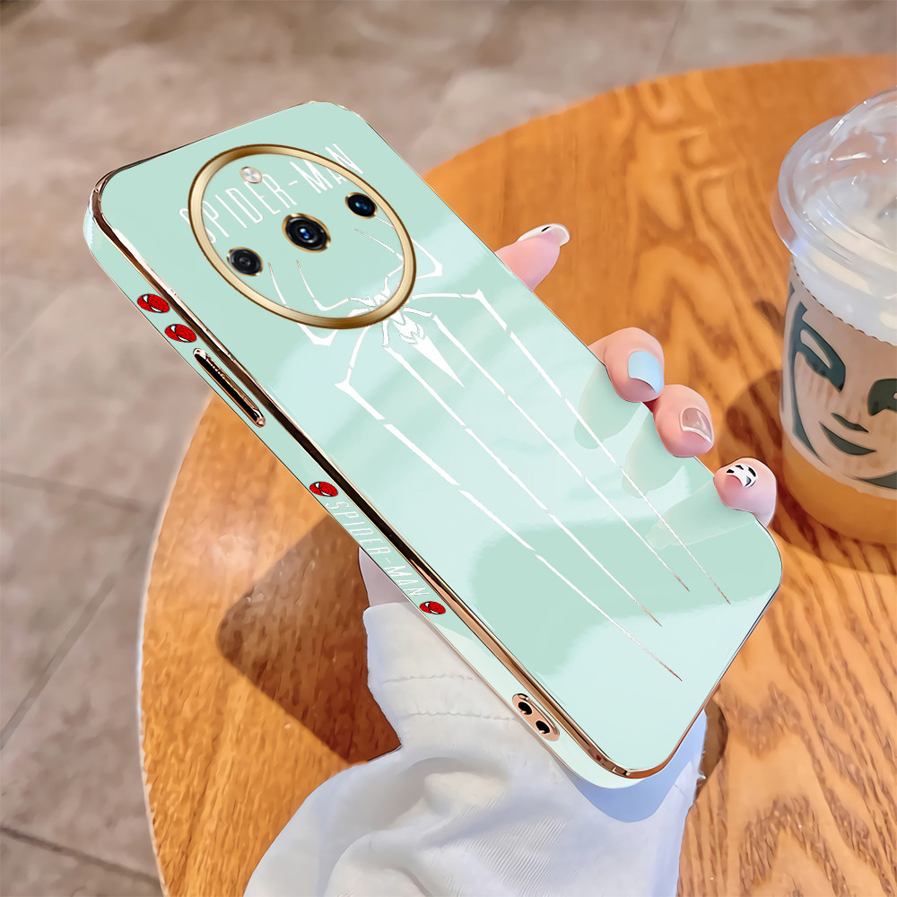 Casing Hp Realme 11 Pro C65 Luxury Plating TPU Softcase Spiderman Back Cover Shockproof Ponsel Cases