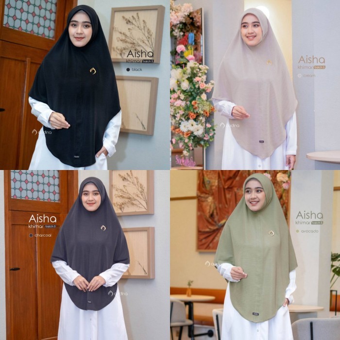 ✨BISA COD✨ - JILBAB HIJAB AISHA KHIMAR ANTI TEMBEM  BY AUDINA - Denim Blue