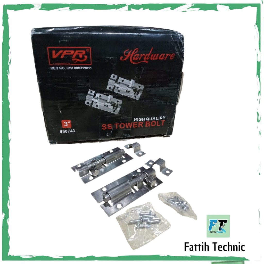 Grendel Slot Pintu Jendela Tebal  2" Inch COD By Fattih Technic