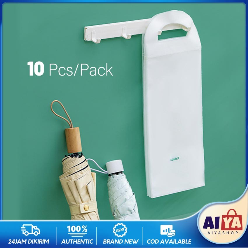 10 Pcs Tas Kantong Pouch Plastik Serut Waterproof Transparan Tempat Payung Storage Bag Unik Praktis 