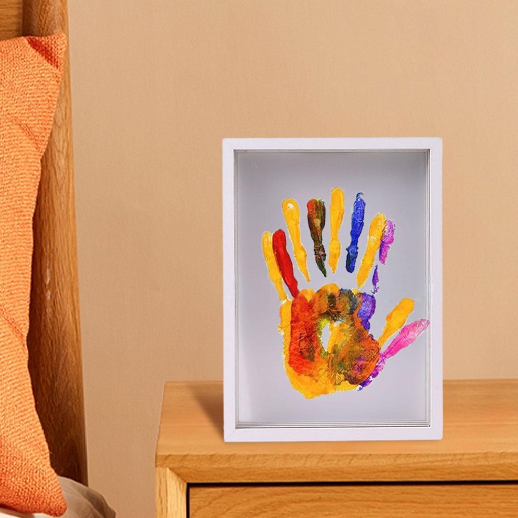

DIY Art Print Frame DIY Handmade Keepsake Unique Keepsake Clear Family Handprint Kit for Family Night New Parents Grandparents