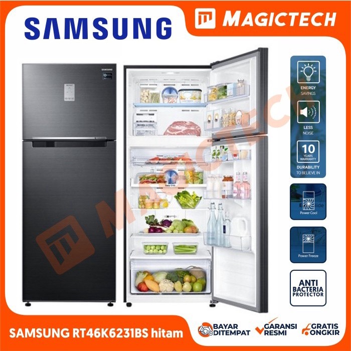 KULKAS 2 PINTU SAMSUNG RT46K6231BS 453L INVERTER - HITAM