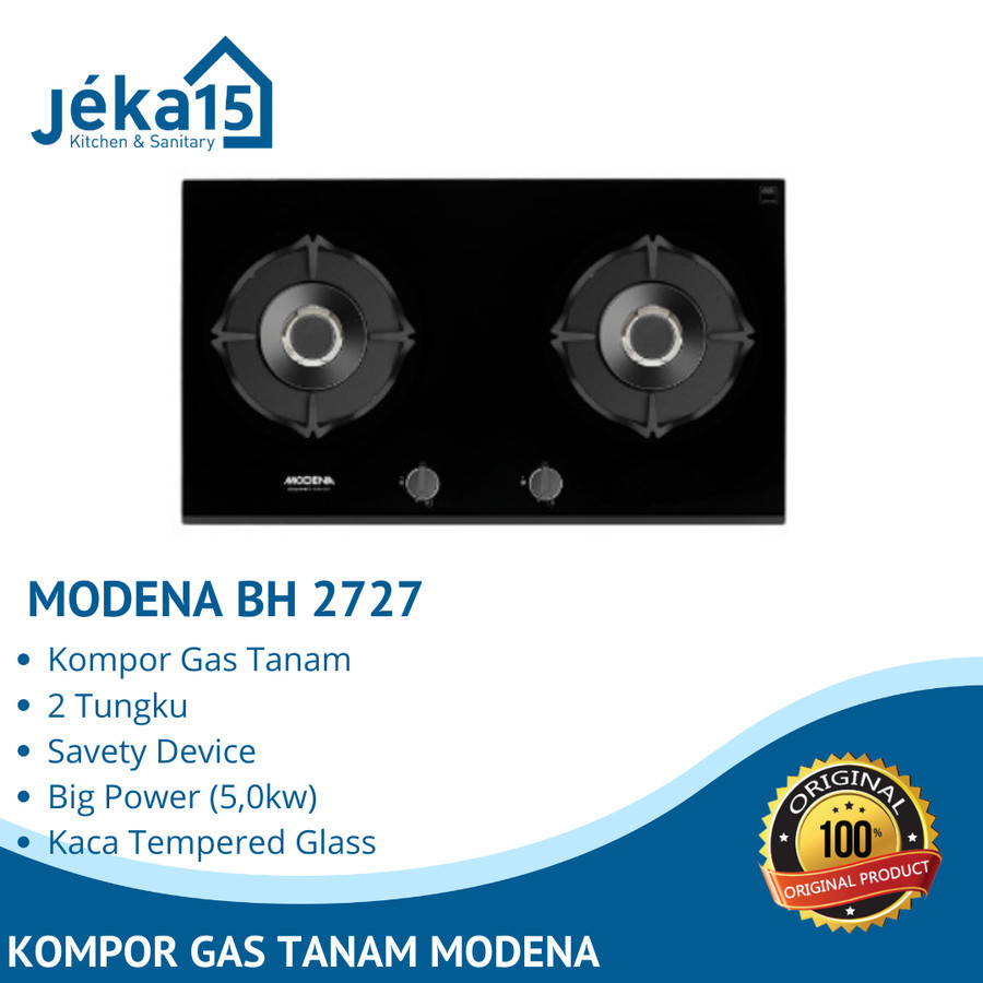 MODENA BH 2727 Kompor Gas Tanam 2 Tungku