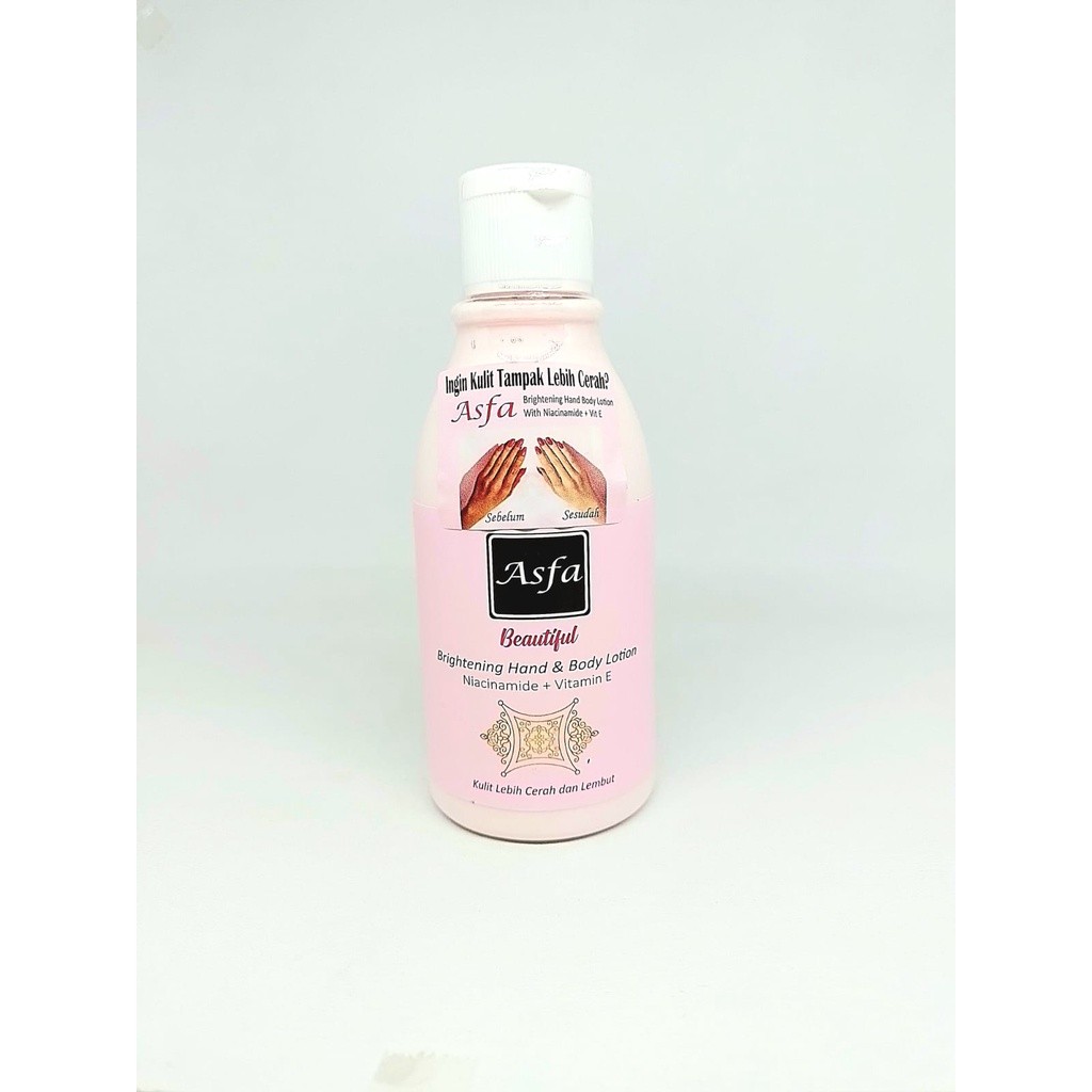 Losion Asfa 130ml / ASFA Brightening Body Lotion Mini 130ml with Niacinamide dan Vitamin E