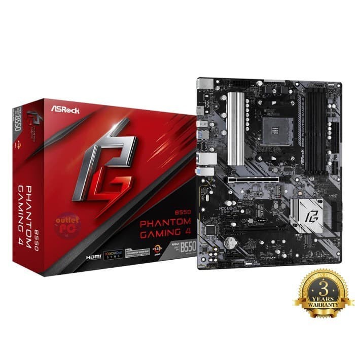 ASRock B550 Phantom Gaming 4 (Socket AM4)