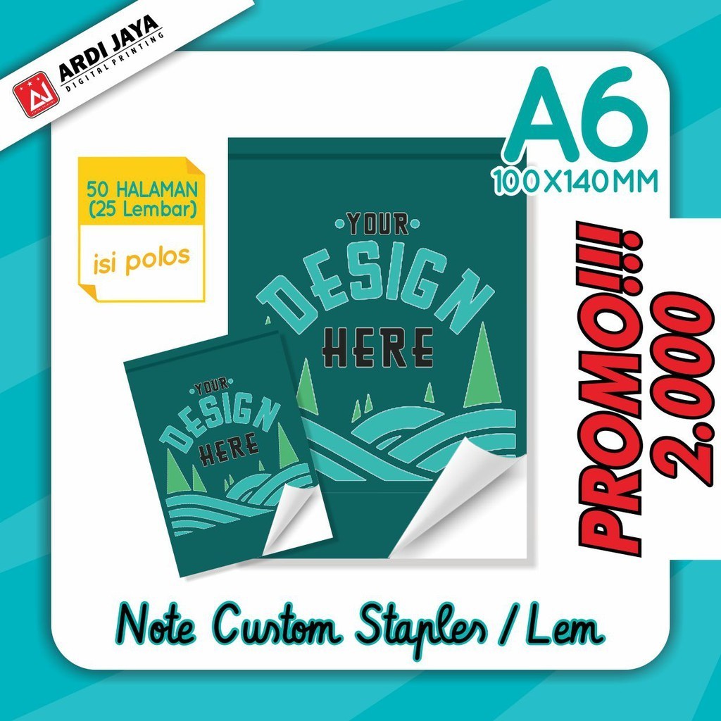 

NOTES A6 - ISI CUSTOM / BLOCKNOTE TERMURAH / SOUVENIR