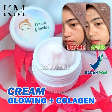 BPOM NOVE Cream Glowing Colagen Krim Wajah Glowing + Colagen Pemutih Pembersih Pencerah Muka Wanita 