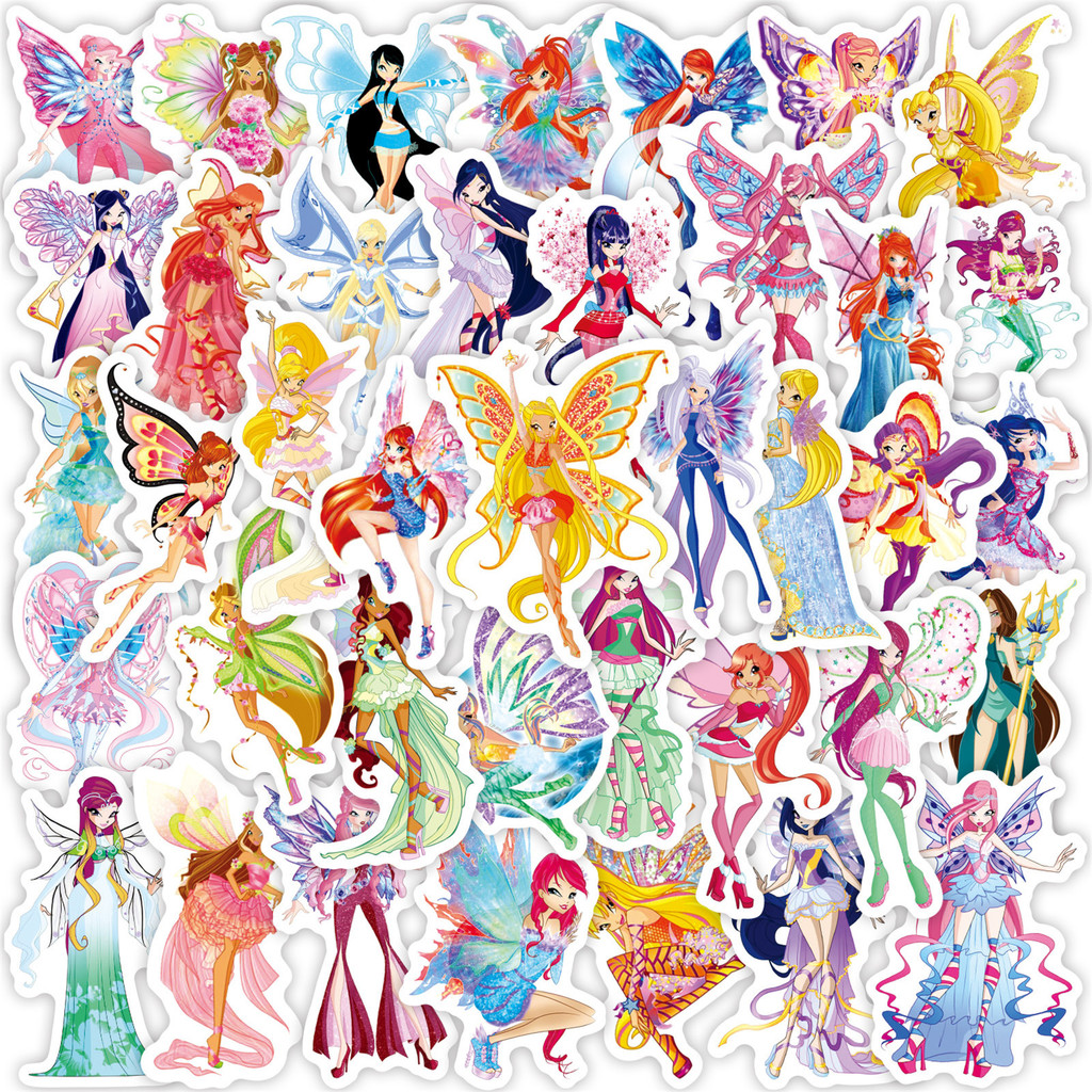 

50Pcs Fairy Butterfly Fairy Series Graffiti Stickers Suitable for Laptop Helmets Desktop Decoration DIY Stickers Toys Wholesale