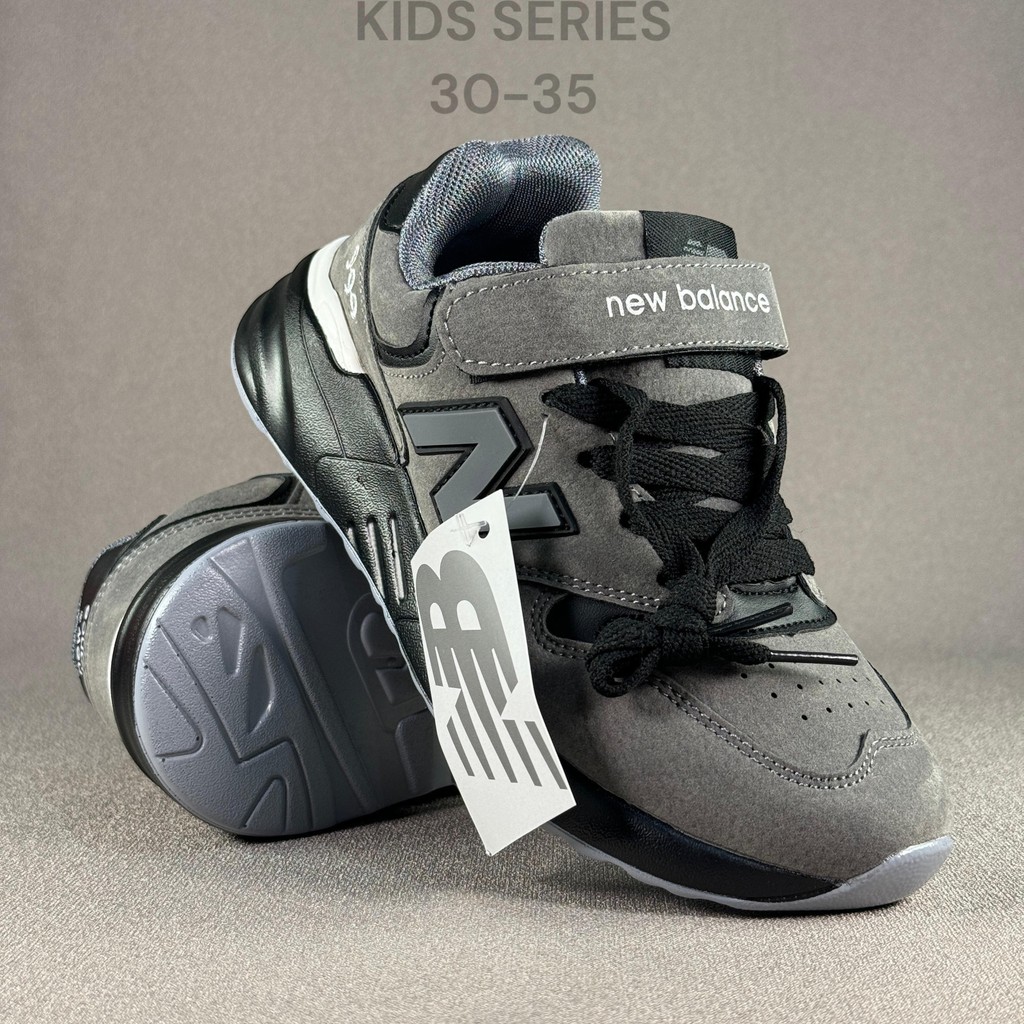 Sneakers untuk Anak-anak -NB 999 Kids Stone Grey/Black, bisa COD ukuran 30, 31, 32, 33, 34, 35