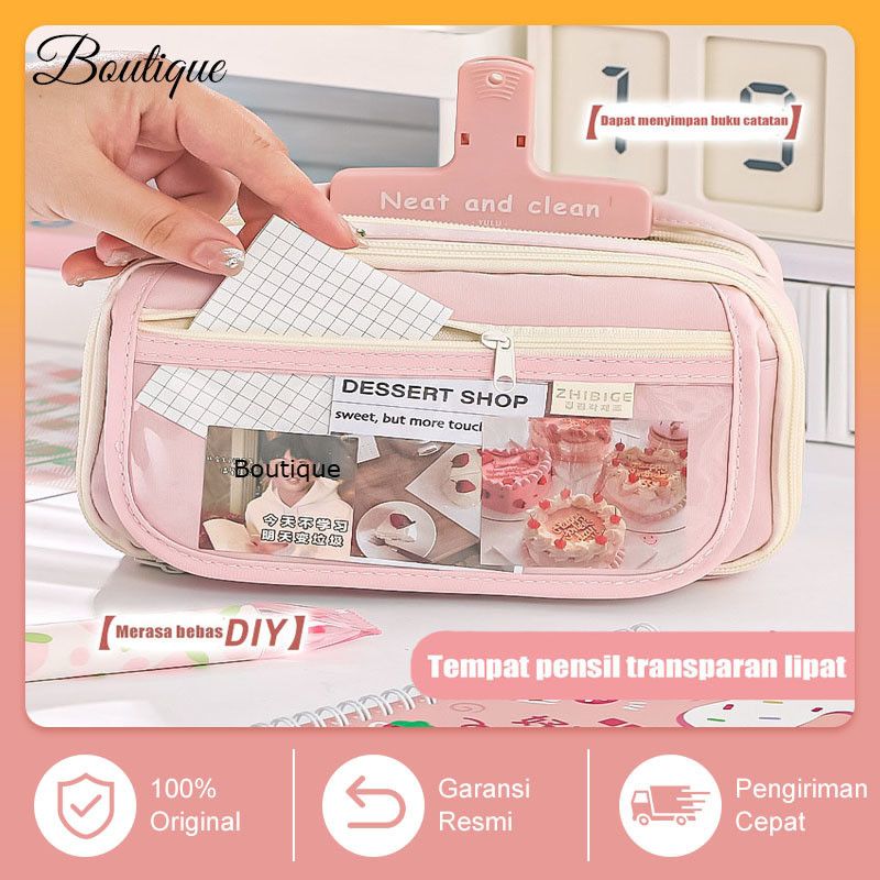 

Tempat alat tulis kotak pensil aesthetic Tas PenaTempat Pencil Tas Pensil kapasitas besar