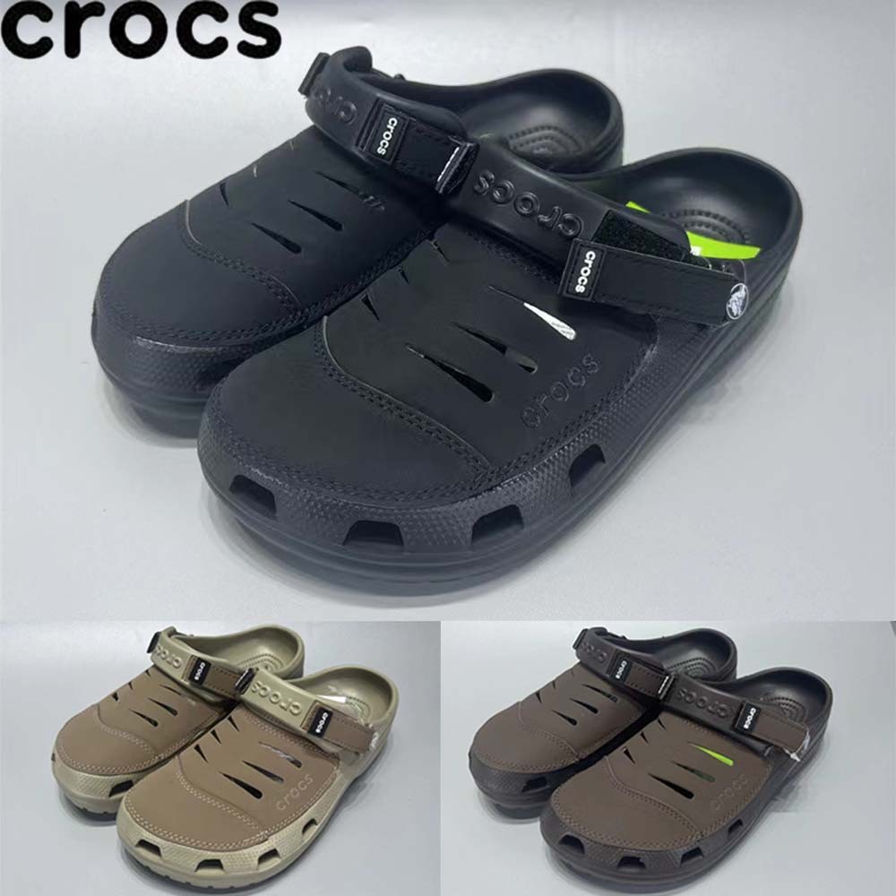 Sandal Crocs pria  Leather Sandal Kodok Pria Yukon Crocs Sandal Slip On Pria