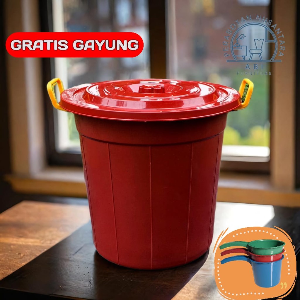 GRATIS GAYUNG ember plastik tutup / ember plastik anti pecah / ember tutup 30 liter / Tong 30 liter