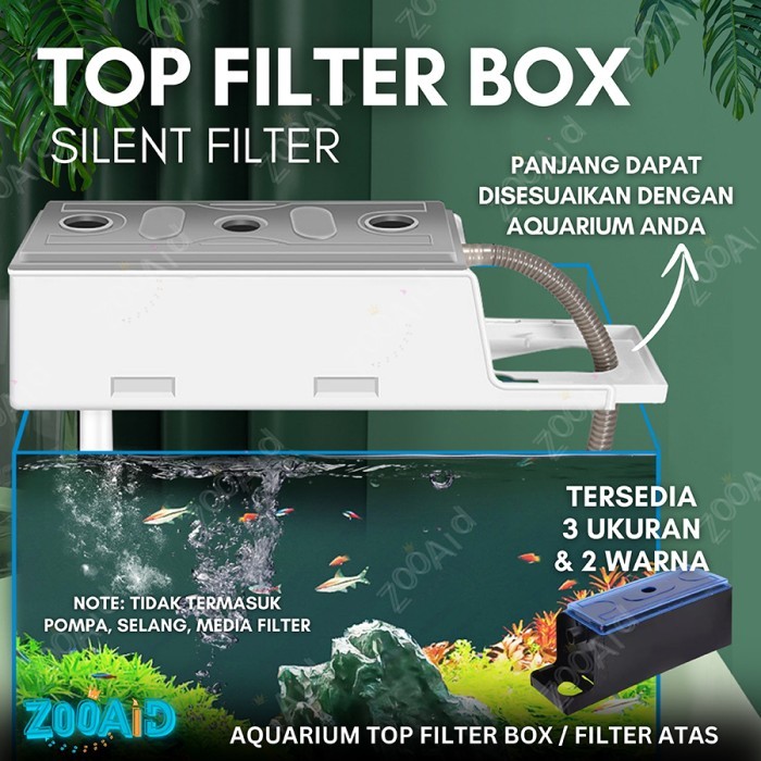 Top Filter Box Aquarium Kotak Filter Talang Atas Akuarium Kolam Ikan