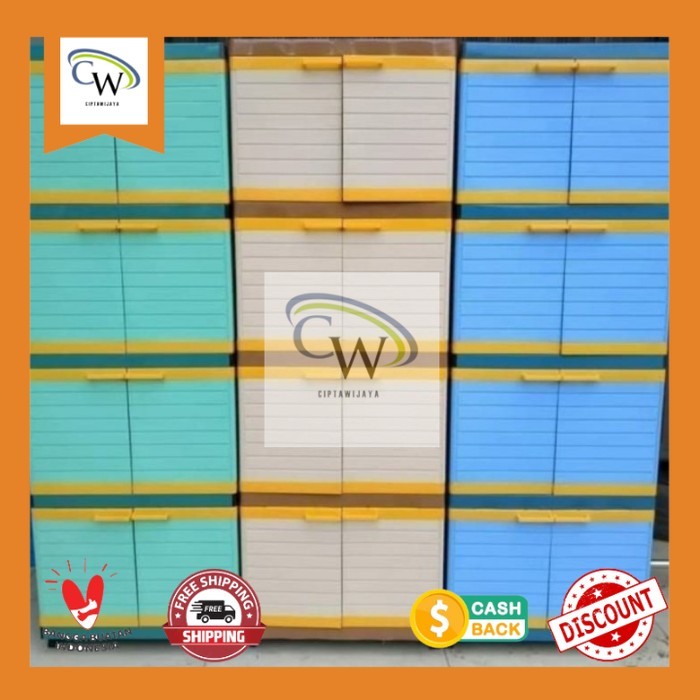 Lemari plastik Mini Club susun 4 / Lemari plastik kecil