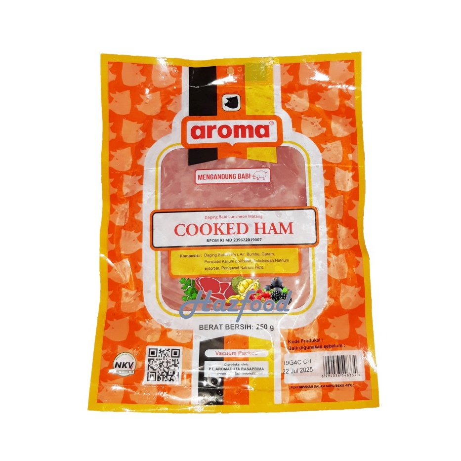 

Aroma Cooked Ham | Pork Ham Cooked Slice 250 Gram