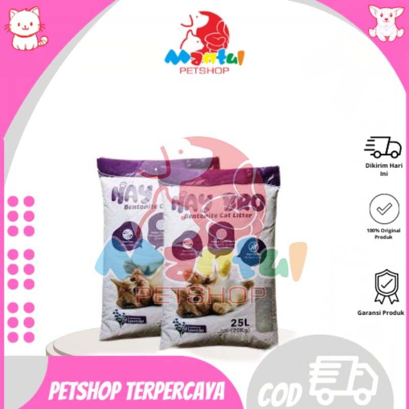 Pasir Kucing Hay Bro Bentonite 25lt Lavender|C. PASIR 25LT