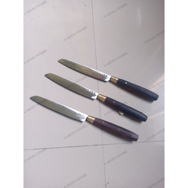 pisau dapur ring tembus HARIS kecil kuningan model lancip