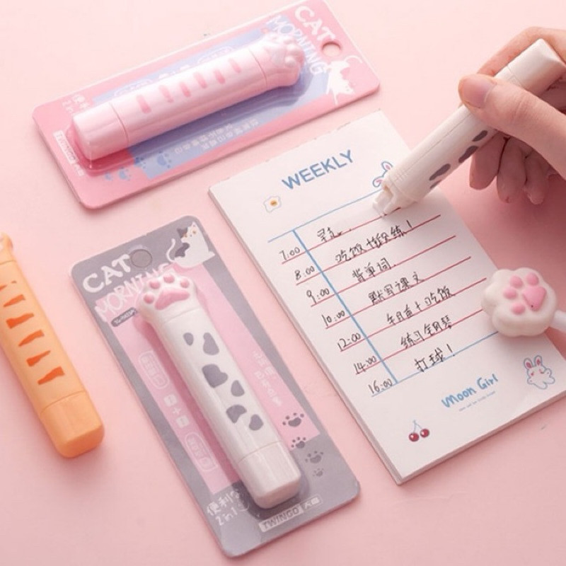 

Tip Ex Kertas Dua Sisi Bentuk Cakar Kucing Correction Tape DMO K35