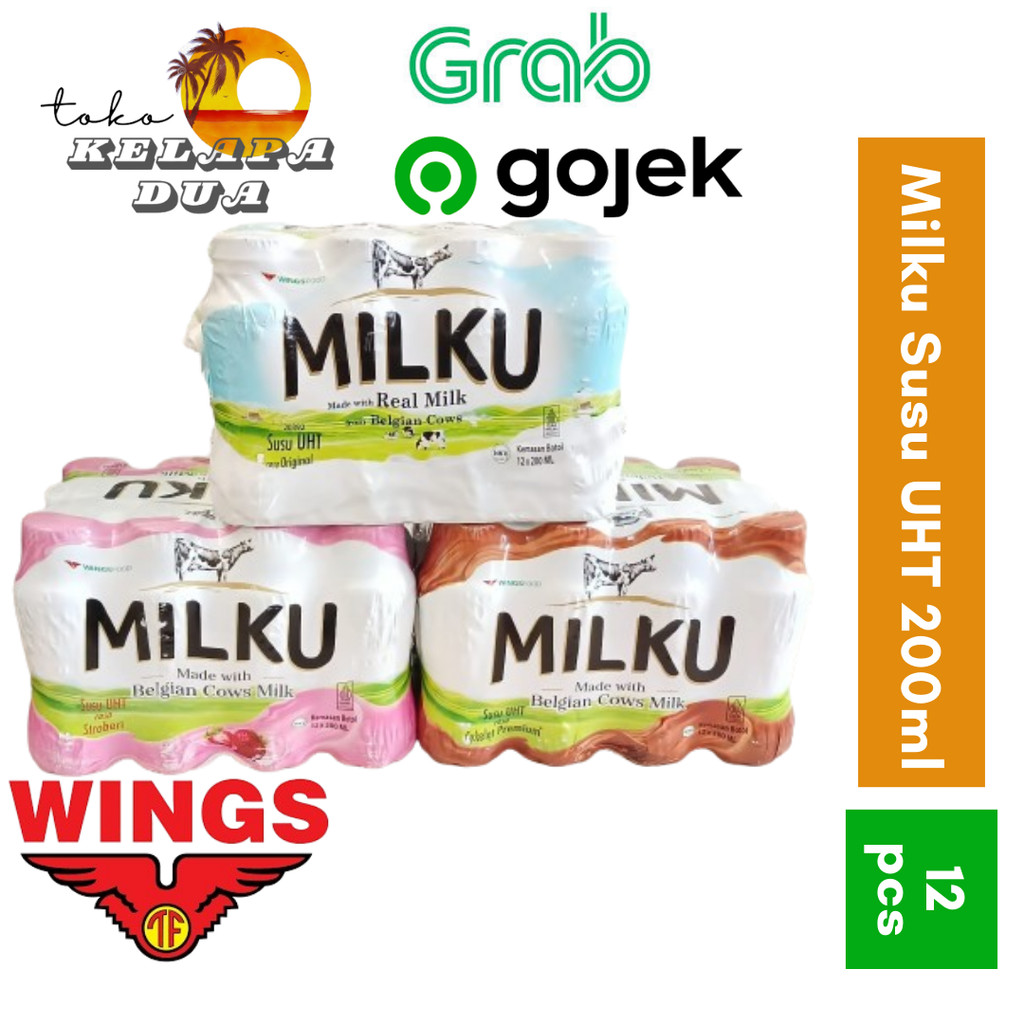 

Milku Susu UHT Premium Kartonan isi 12 x 200ml Instan - Sameday Only