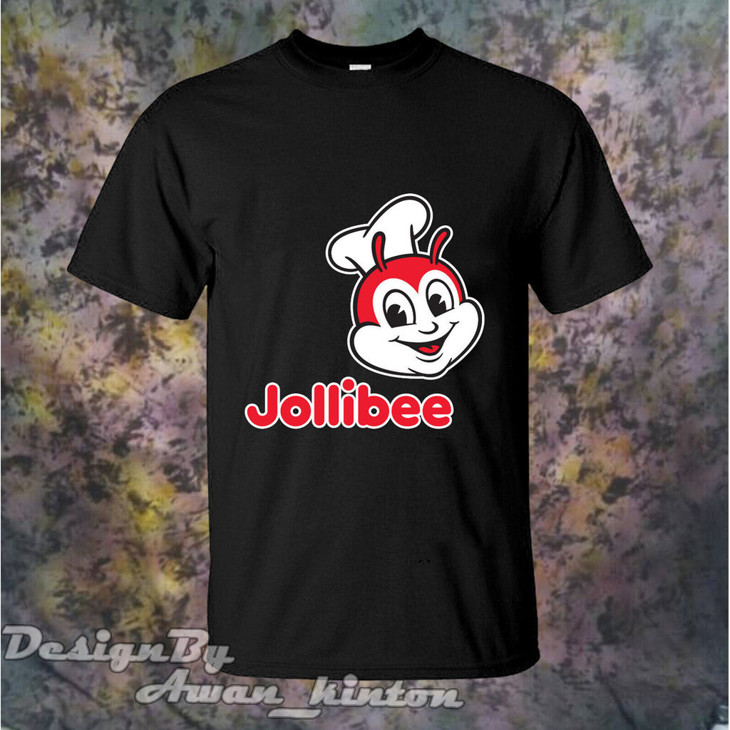 Kaos Logo Restoran Jollibee Warna Hitam Ukuran Usa