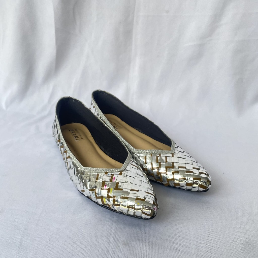 Flat Shoes Pointy Brown  - House Of Inang - Sepatu Sandal Upcycle / Flat Shoes / Sepatu Daur Ulang R