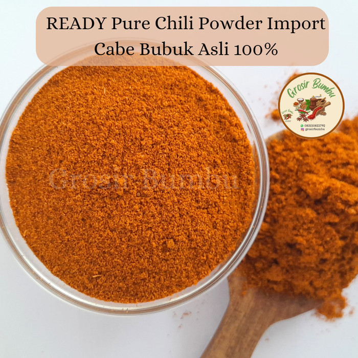 

[New]Promo READY Pure Chili Powder Import - 1kg/ Cabe Bubuk Asli 100%