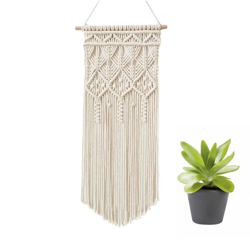 

Cm Nordic Bohemian Handwoven Cotton Rope Tassel Tapestry Wall Decoration Macrame Wall Hanging Three Styles