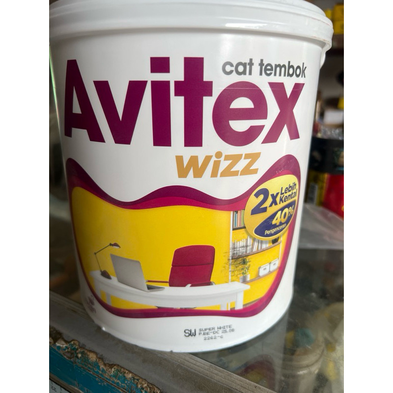Cat Tembok Avitex Wizz Warna Putih Super White - Kemasan 5kg MURAH