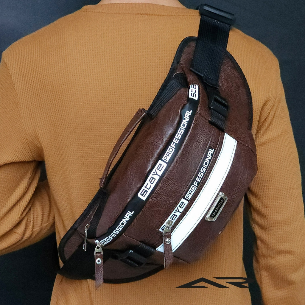 Tas Selempang Pria Waistbag Original POLO AMSTAR