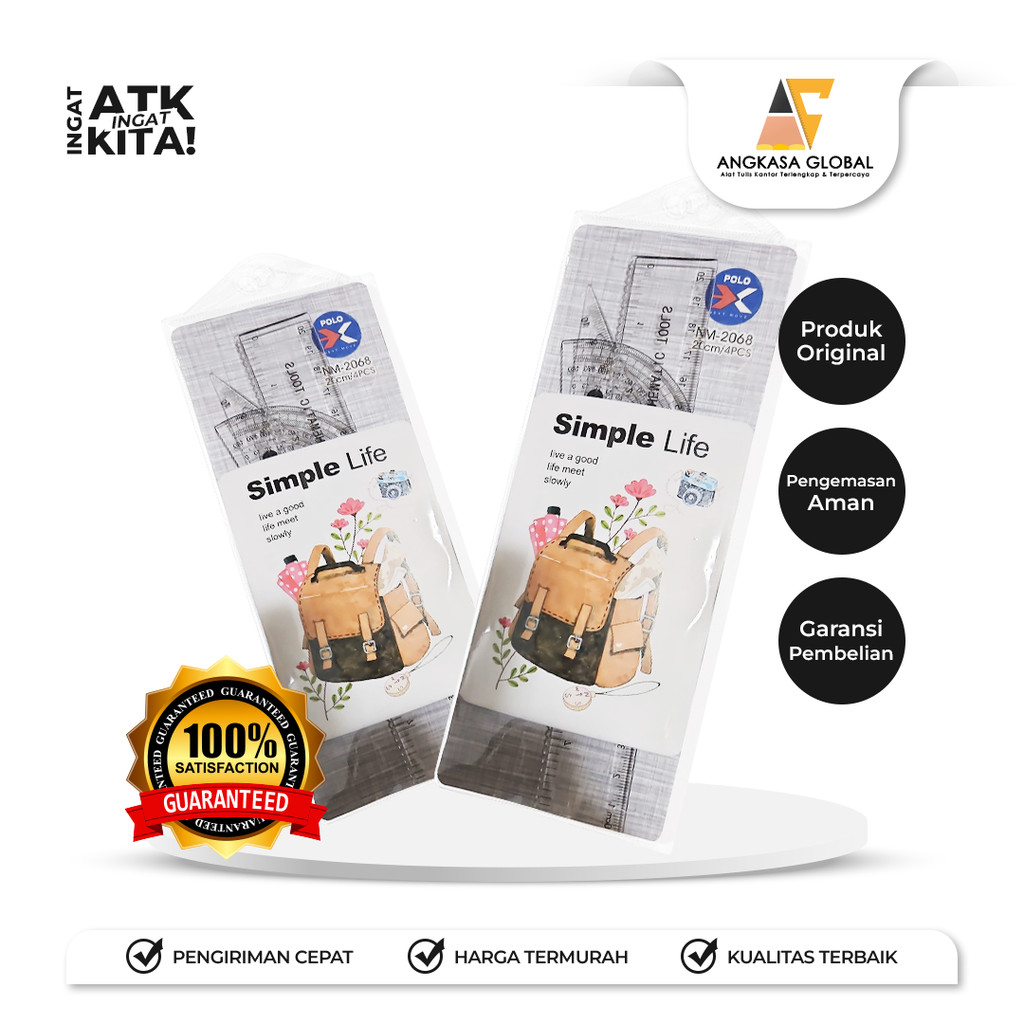 

NEXT-M PAKET PENGGARIS/ RULER SET SIMPLE LIFE NM-2068 (1SET)