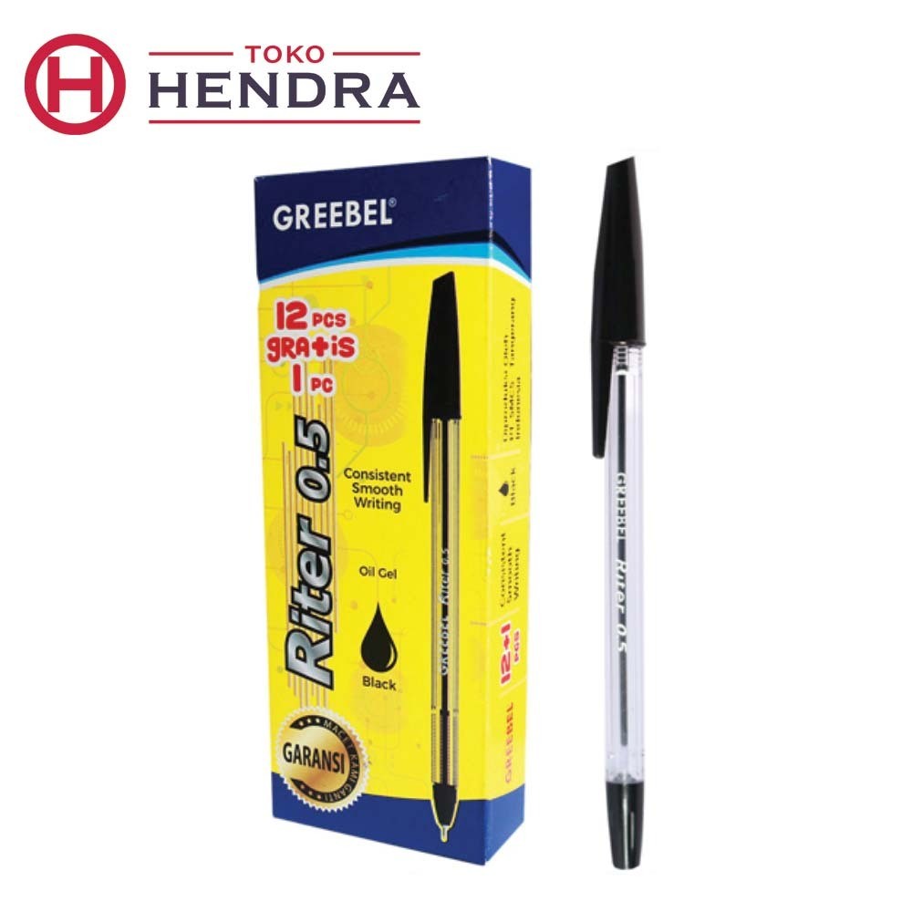 

Pulpen Greebel Riter 0.5mm Hitam