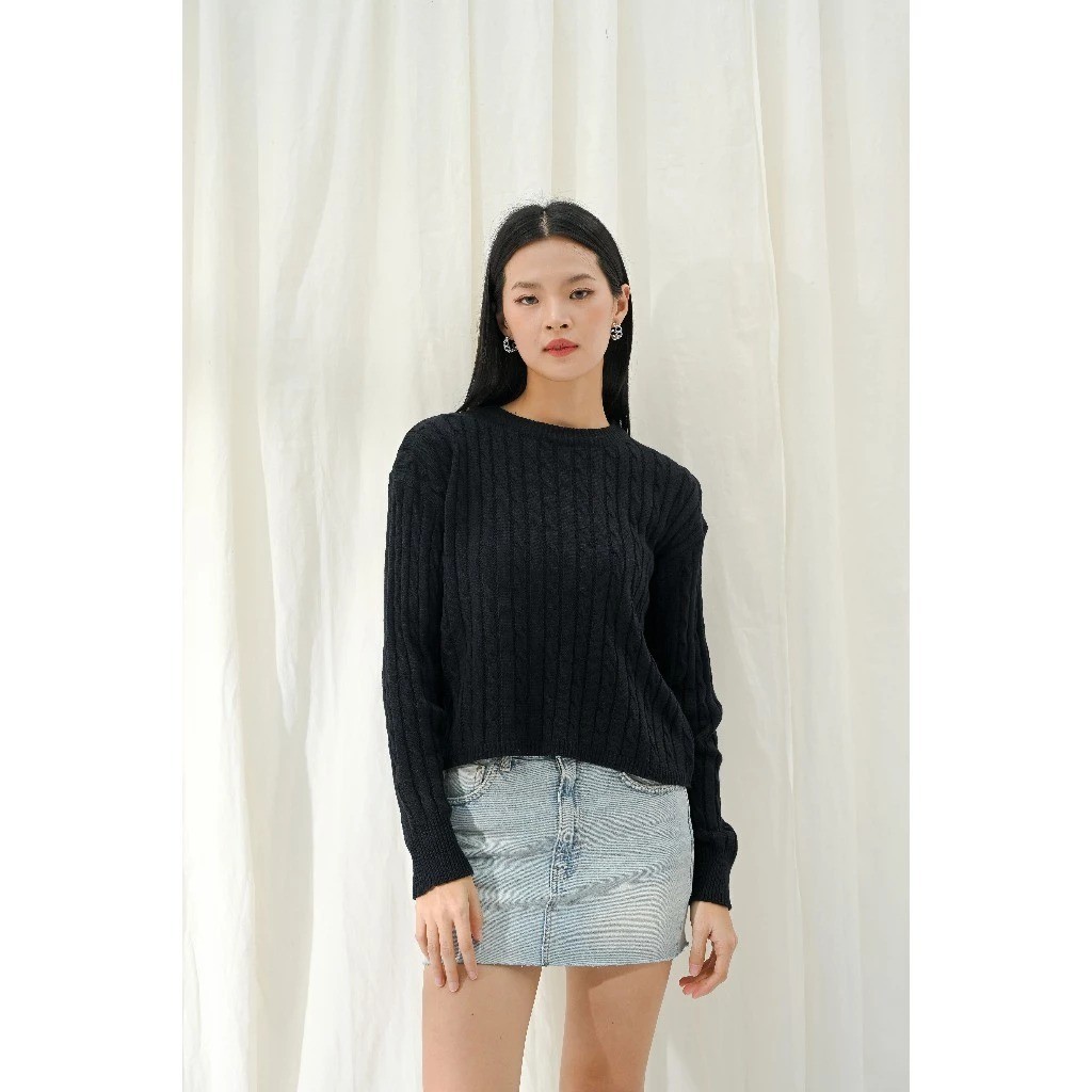 JALLPRONEW - SWEATER CROP TOP WANITA / CABLE SWEATER RAJUT / SWEATER RAJUT WANITA / SWEATER RAJUT OV