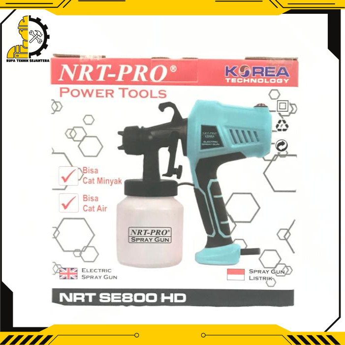 SPRAY GUN ELEKTRIC / ELECTRIC SPRAY GUN NOZEL KUNINGAN CAT AIR / MINYAK SE 800 HD NRT PRO