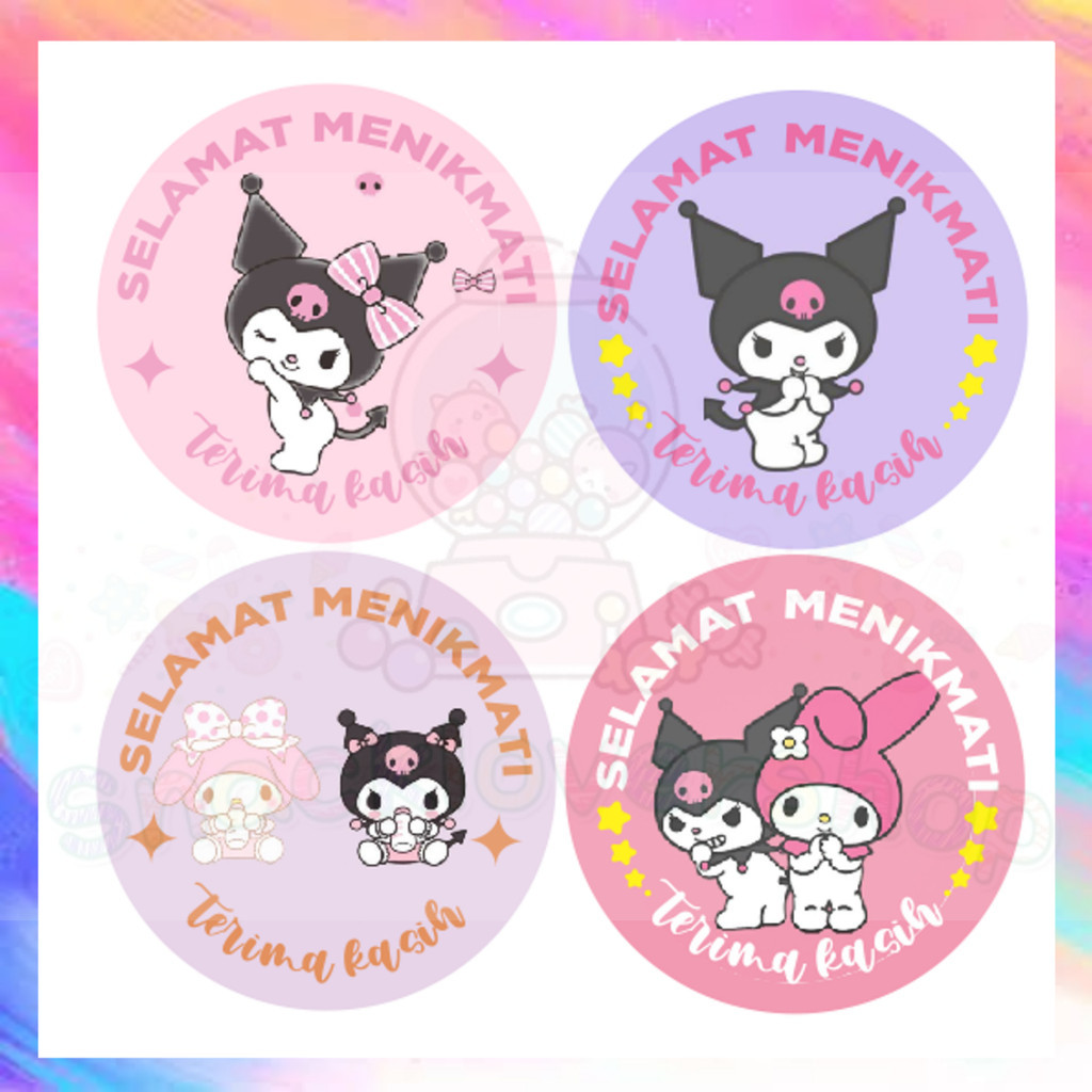 

Stiker Label Thank You / Stiker Roll (500 Pcs) / Stiker Ucapan Label Bulat Colorfull SANRIO
