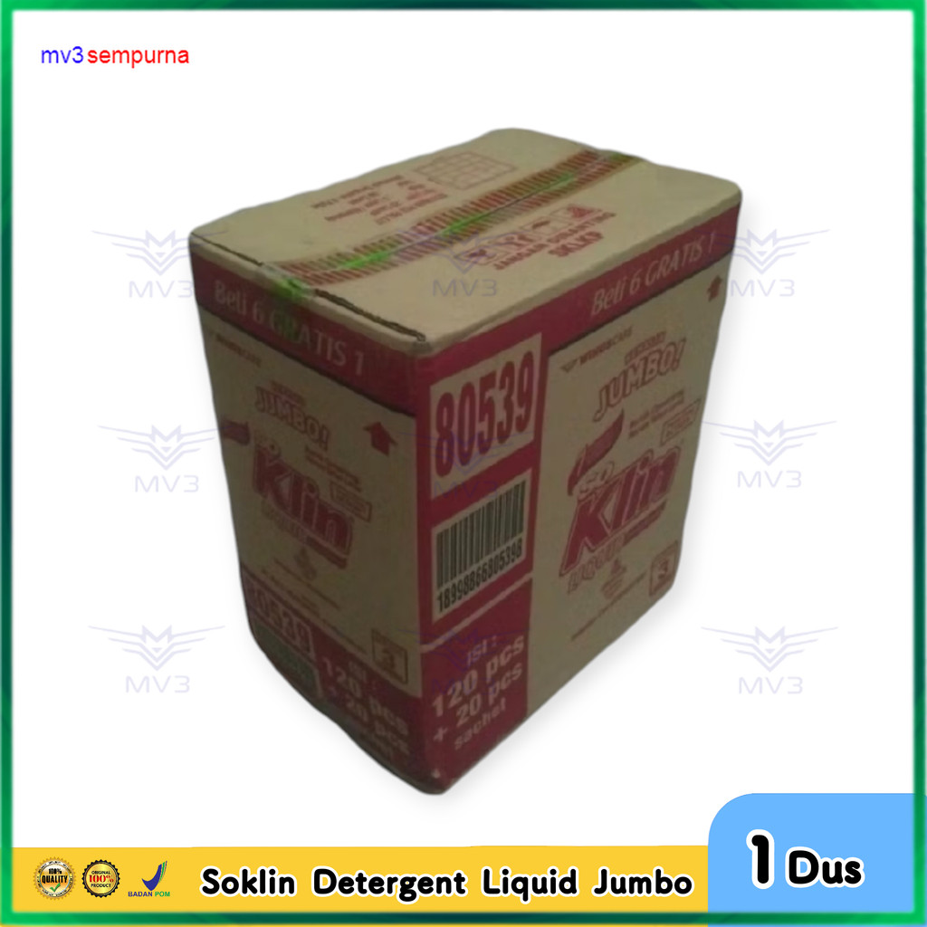 SOKLIN Liquid Cair Sachet Jumbo Renceng 1 Dus [ 140 Sachet ]