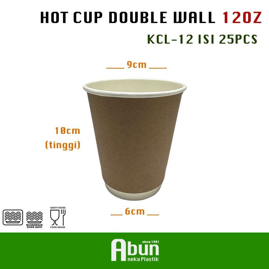 Hot Cup 12oz EcoKraft +Sleeve (KCL-12)