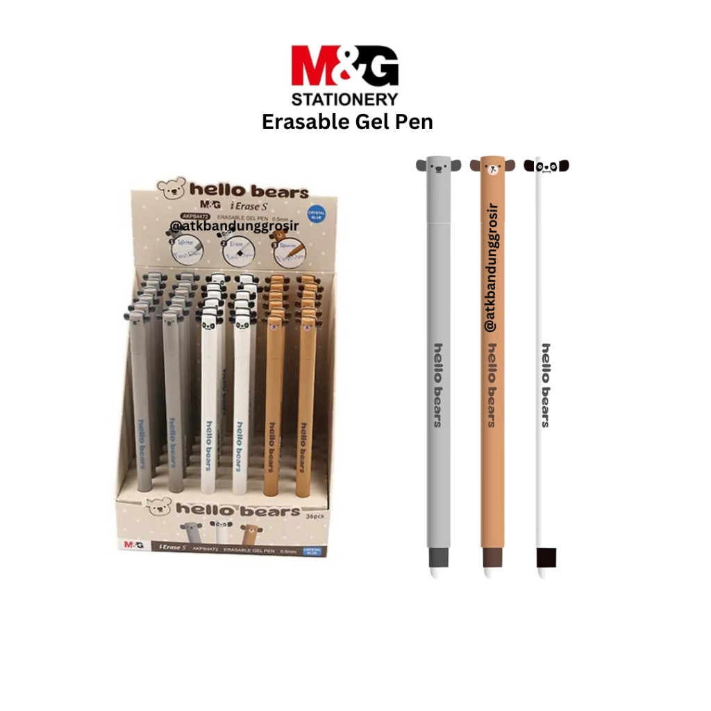 

Pulpen Erasable M&G HELLO BEARS Pulpen Bisa Dihapus Tip 0.5 mm #AKPB4472- SHAGB