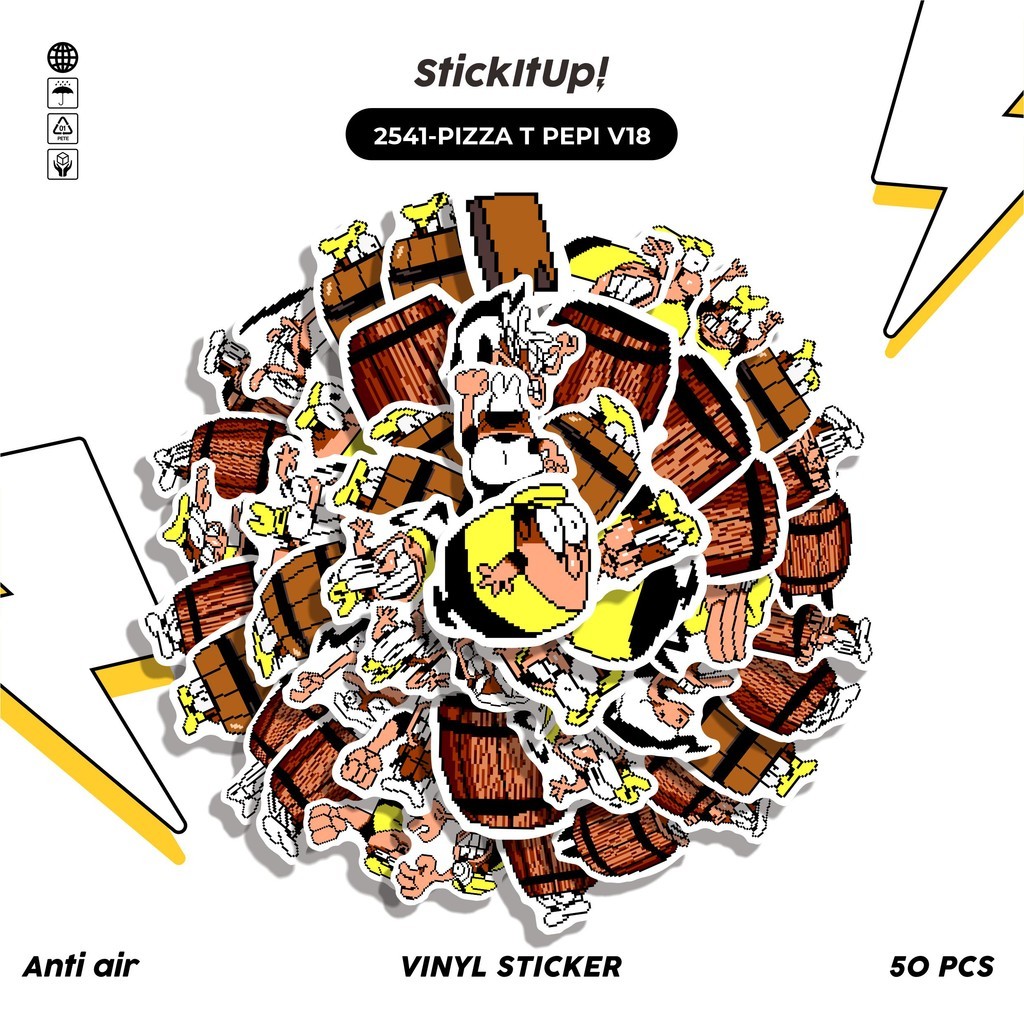 

COD✨ 50 Pcs Stiker PIZZA T PEPI V18 Lucu Anti Air Untuk Dekorasi Notebook Sepeda Skateboard Handphone DIY